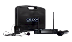 Decon - Decon 2 Kanal UHF El + Yaka (HeadSet) Mikrofon Seti