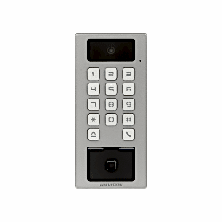 Hikvision - Parmak izi, Kart, Şifre ve Kameralı Geçiş Kontrol ve Interkom Terminali Dış Mekan IP65