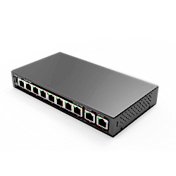 Reyee - 8 Port 100Mbps PoE, 2 Port GB Uplink Port Yönetilmez PoE Switch 