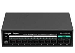 Reyee - 8 Port 100Mbps PoE, 2 Port GB Uplink Port Yönetilmez PoE Switch 