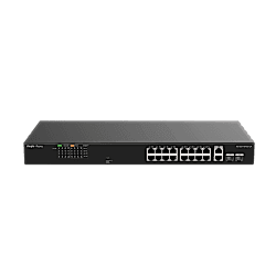 Reyee - 16 Port 100Mbps PoE, 2 Port GB RJ45/1 SFP Combo Ports Yönetilmez PoE Switch 