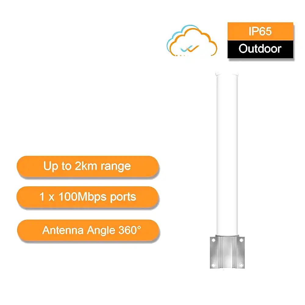 Wi-Tek - 360 Derece 5.8 Ghz 300Mbps 2KM Kablosuz Aktarıcı