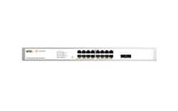 Wi-Tek - 16 Port GB PoE Ports 2 Port GB SFP Port Cloud Easy Smart PoE Switch